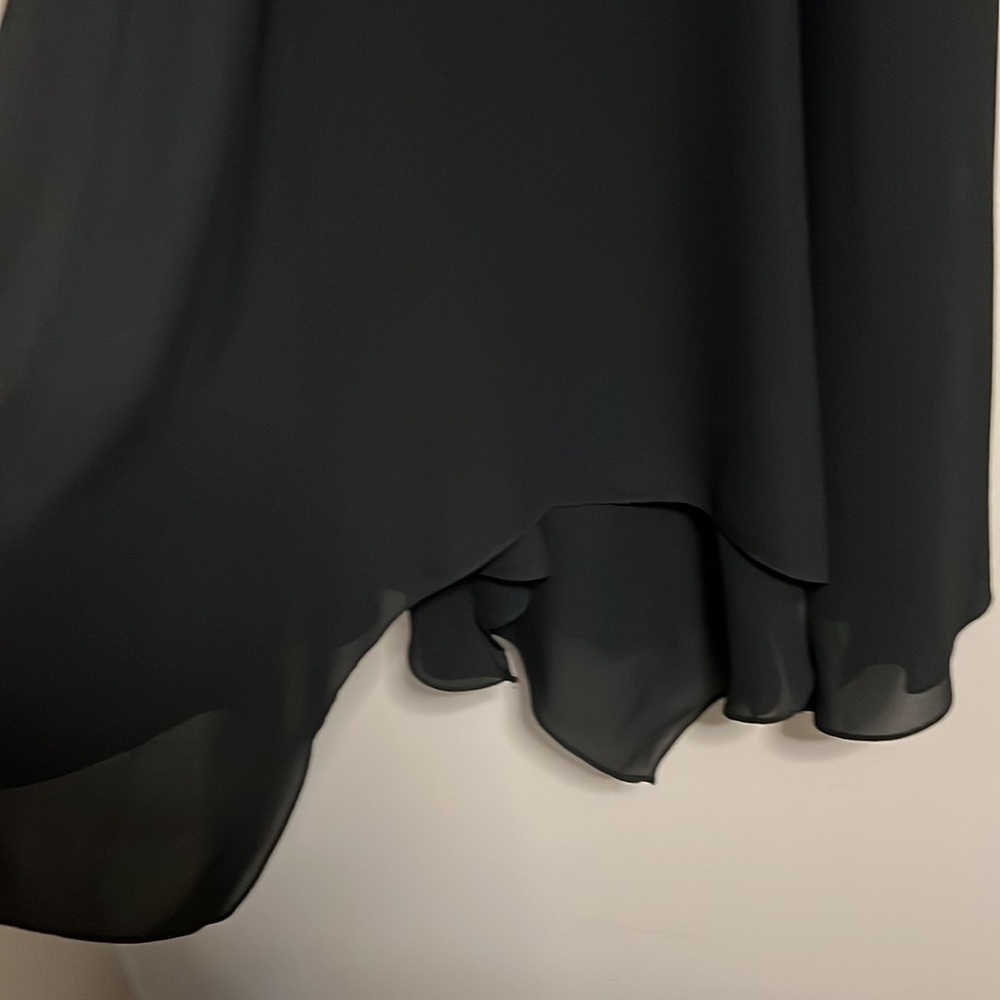 VINTAGE CACHET by Ban Protas Black & White Lace Tea Length Dress Size 11/12 Y2K - Picture 5 of 16